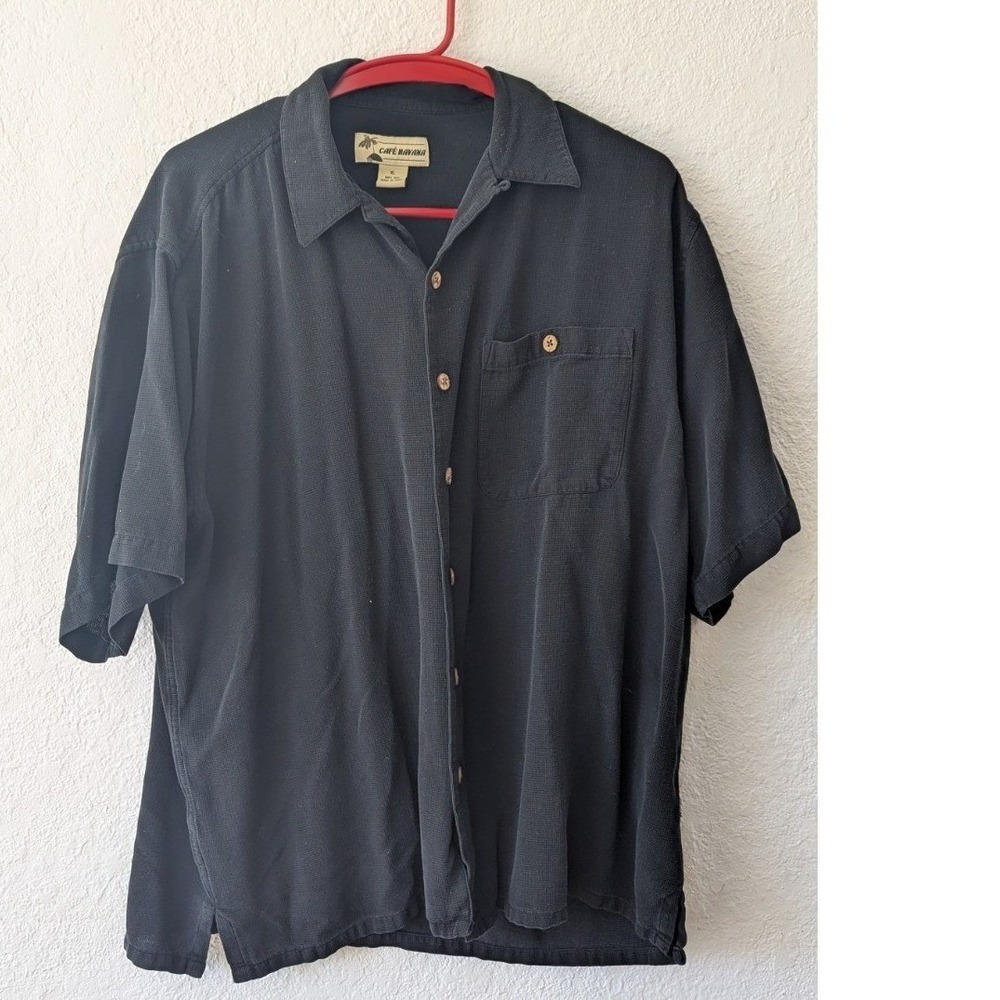 MENS XL‎ CAFE HAVANA 100% Silk Shirt